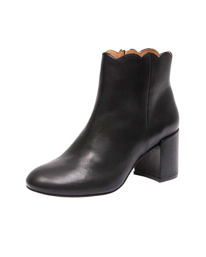 Sylvania Block-heel Scallop Booties