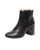 Sylvania Block-heel Scallop Booties