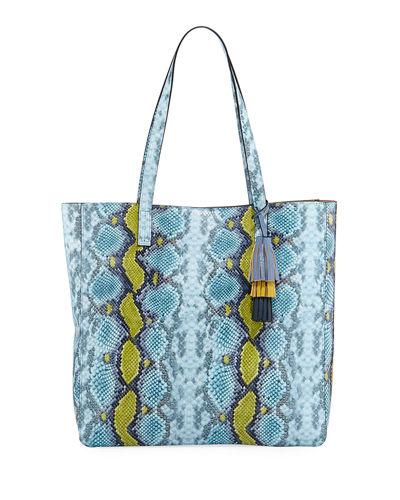Fairmont Glossy Snake-print Tote Bag