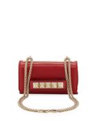 Rockstud Chain Leather Shoulder Bag, Ivory