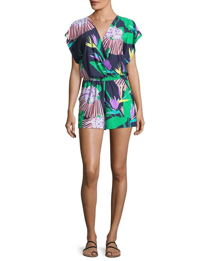 Midnight Paradise Kimono Sleeveless Romper