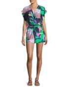 Midnight Paradise Kimono Sleeveless Romper