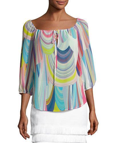 Traveller 2 Watercolor-print Top,