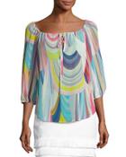 Traveller 2 Watercolor-print Top,