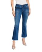 Wide-leg Jeans W/ Frayed Hem