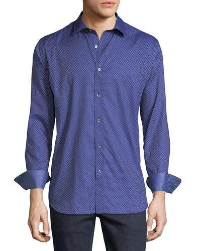 Classic-fit Diamond-print