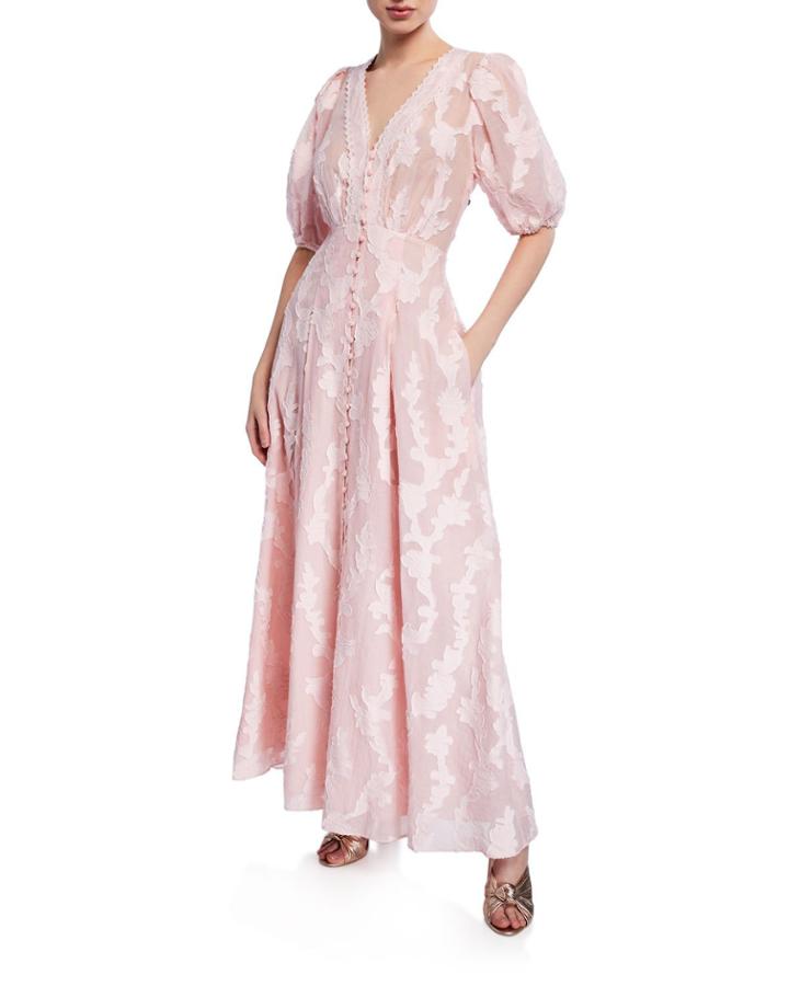 Ariela Floral-embroidered Jacquard