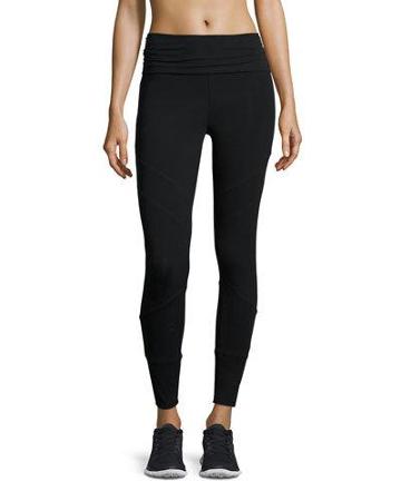Crosstown Paneled Leggings, Black