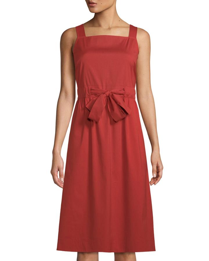 Lorelei Square-neck Tie-waist