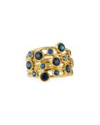 Stardust Constellation 18k Dark Sapphire Ring,