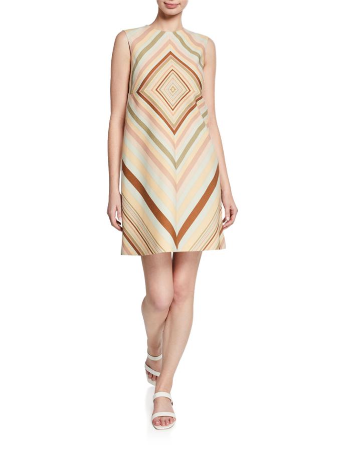 Diamond Printed A-line Dress