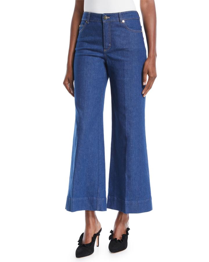 Wide-leg Cropped Jeans