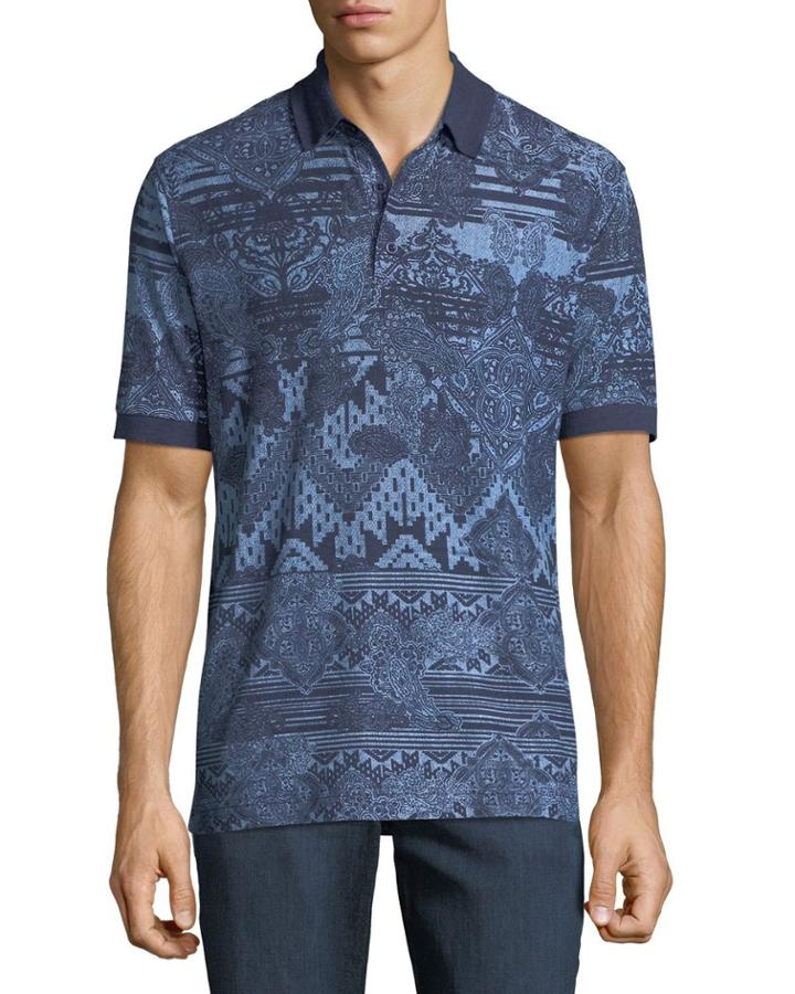 Men's Koppen Short-sleeve Paisley Polo