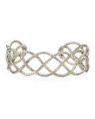Classic Chain Diamond Braided Cuff, Medium,