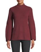 High-neck Bell-sleeve
