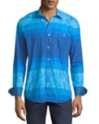 Shaped-fit Ombre Stripe Sport