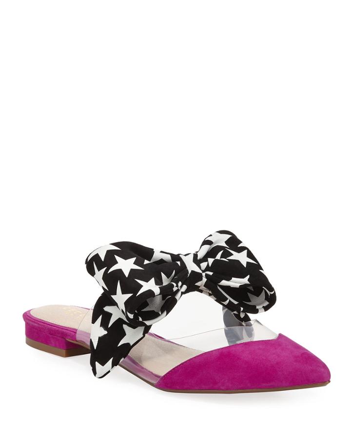 Melanie Suede Bow Ballerina