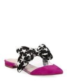 Melanie Suede Bow Ballerina