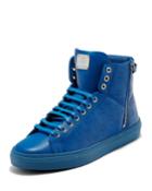 Men's Embossed Leather Turn-lock High-top