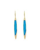 14k Electrifying Dagger Opal & Hematite Drop Earrings