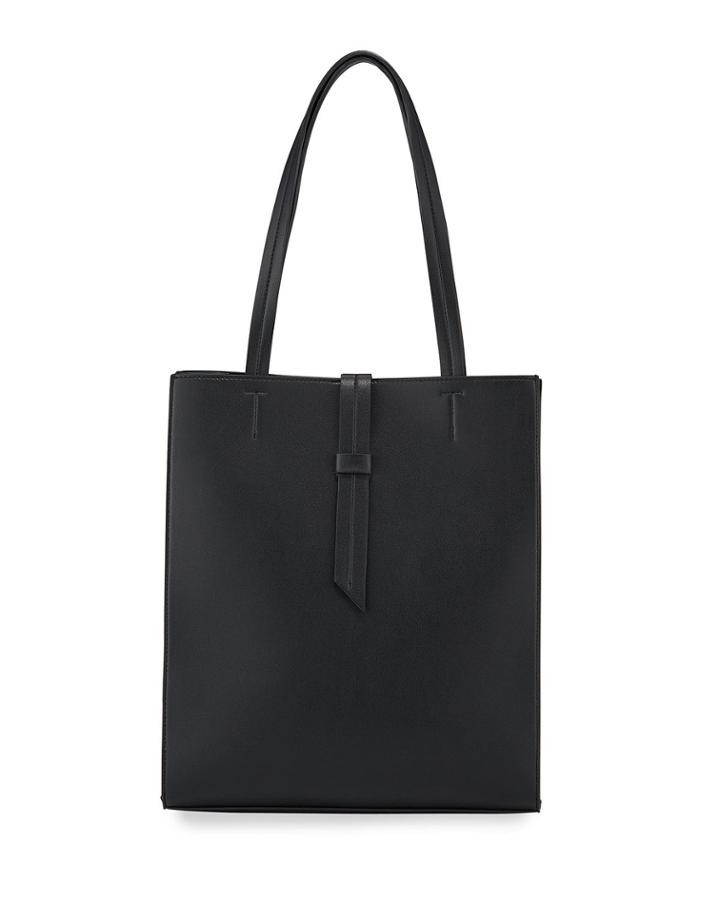 Faux-leather Magazine Shopper Tote Bag