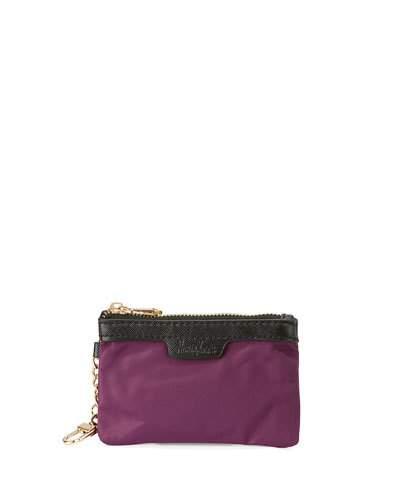 Anabelle Nylon Coin Purse, Plum