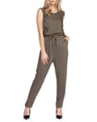 Drawstring Ruffle Jumpsuit