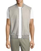 Terry Zip-front Bomber Vest