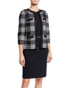 Yorkville Knit 3/4 Sleeve Wool-blend Jacket