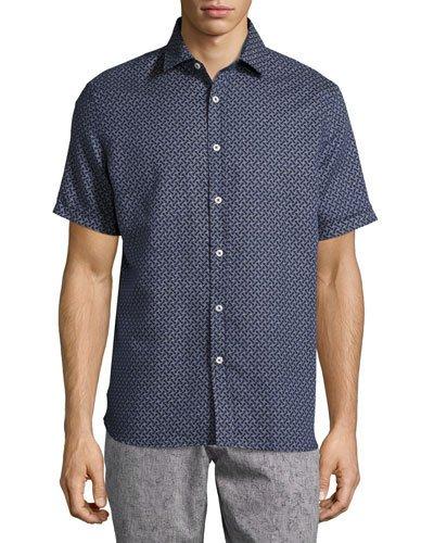 Geometric-print Short-sleeve
