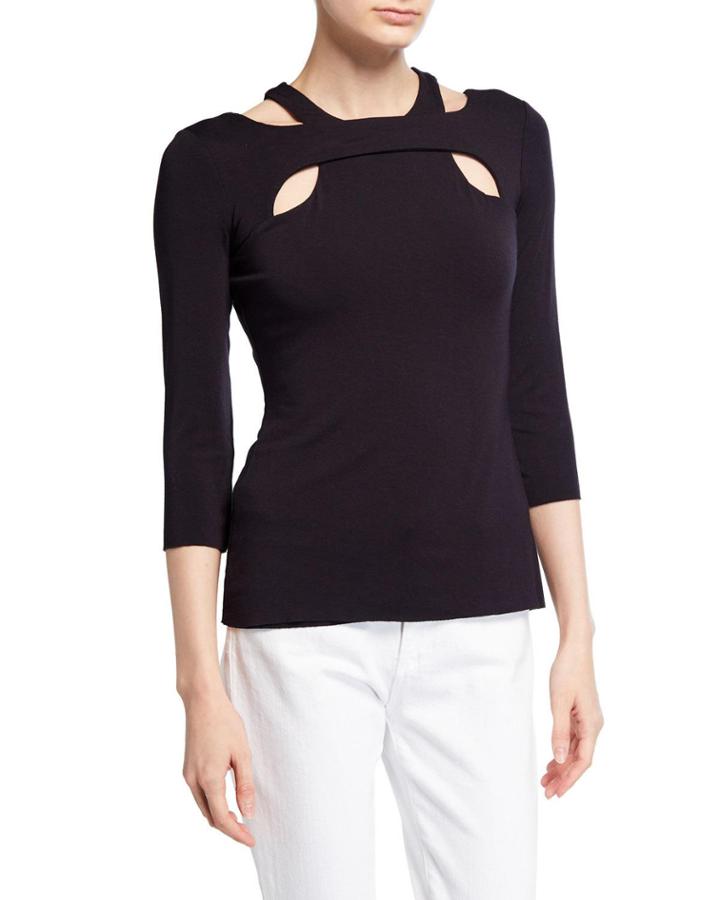 Orchid Cutout Top