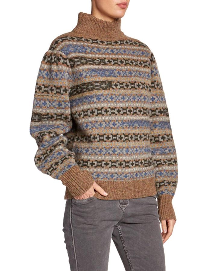 Ned Wool Fair Isle Turtleneck