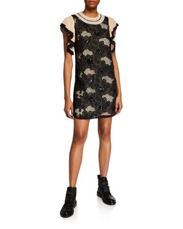 Embroidered Lace Ruffle