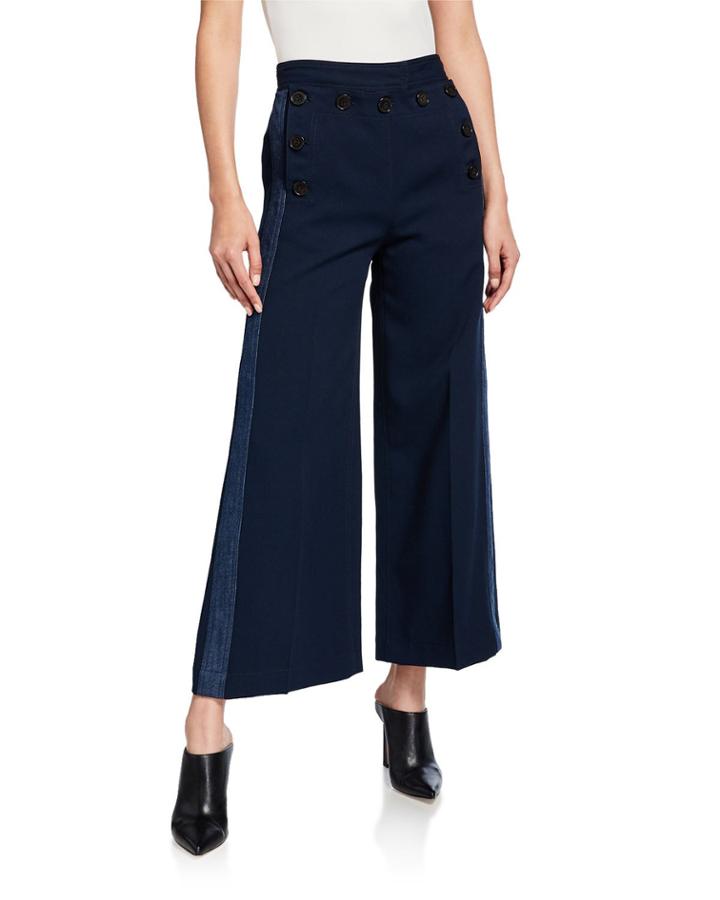 Side-stripe Culottes With
