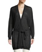 Monili-trimmed Wrap Cardigan