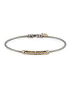 Filigree Diamond Bar & Cable Bracelet W/
