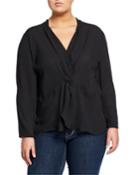 Vaughn Long-sleeve Knotted Top,
