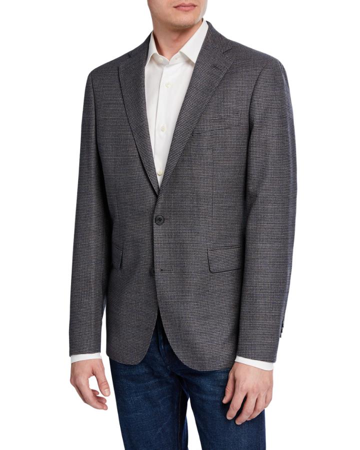 Men's Textured Wool-blend Blazer