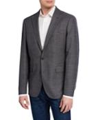 Men's Textured Wool-blend Blazer
