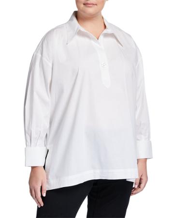 Plus Size Long-sleeve Boxy