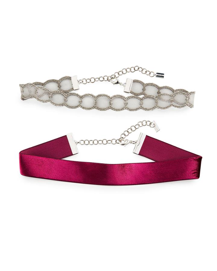 Two-piece Metal Lace & Velvet Choker Necklace