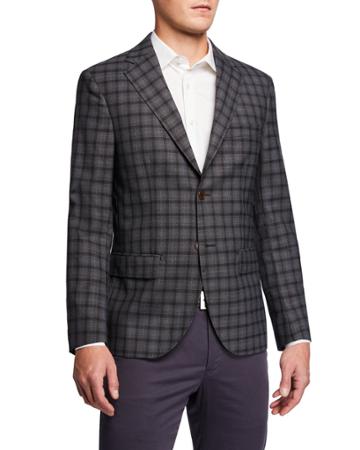 Men's Plaid Extrafine Wool