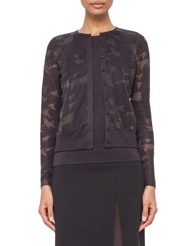 Button-front Karminspint Cardigan, Black