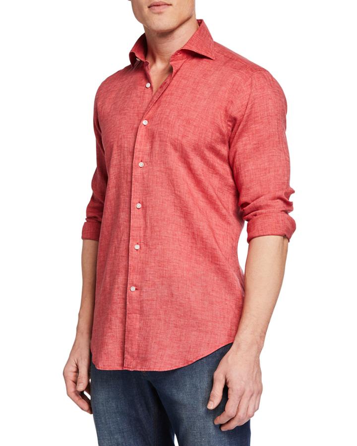 Men's Long-sleeve Summertime Linen