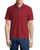Classic Tipped Polo Shirt, Pomegranate
