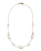 18k Gold Rock Candy Gelato 9 Mother-of-pearl Station Necklace