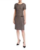 Astor Tweed Dress With Braided Trim