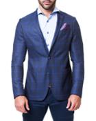 Men's Algebra Style Gray Graphic Print Blazer