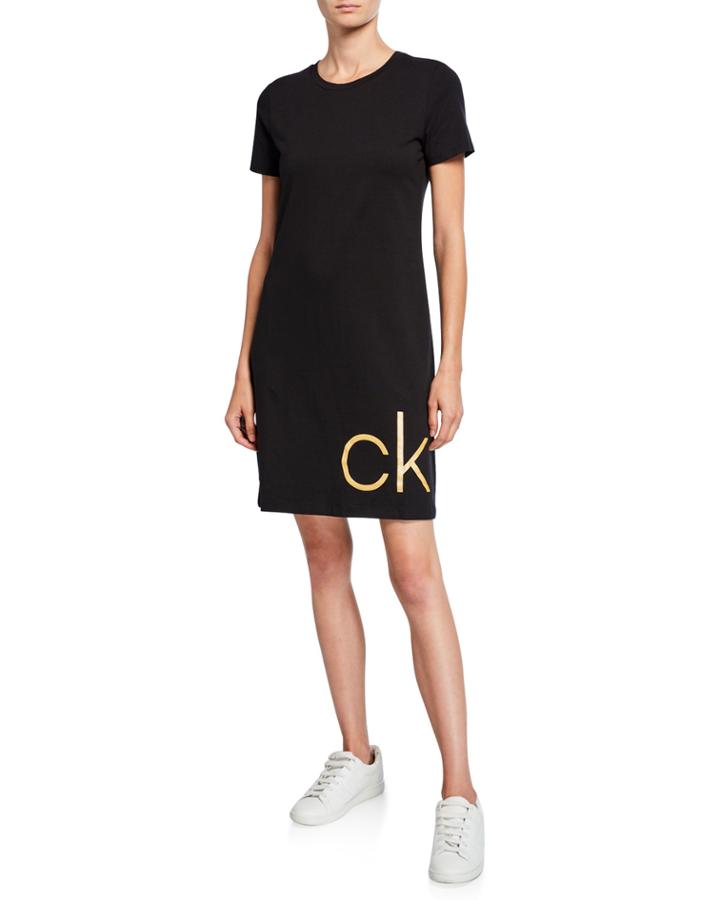 Short-sleeve Initial Logo T-shirt Dress