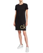 Short-sleeve Initial Logo T-shirt Dress